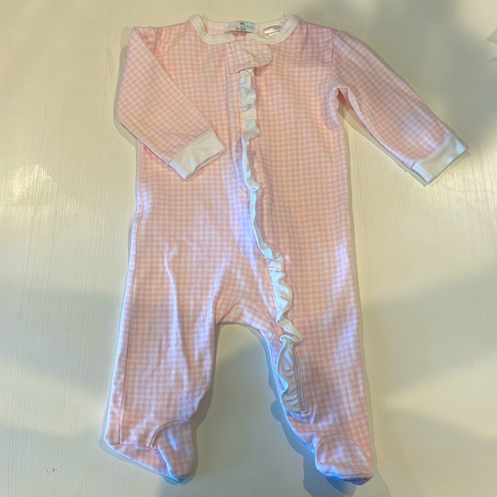 Baby Loren Zipper Footie with Ruffle, size 0-3mth
